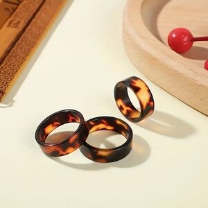 Faux Tortoise Shell Acrylic Ring